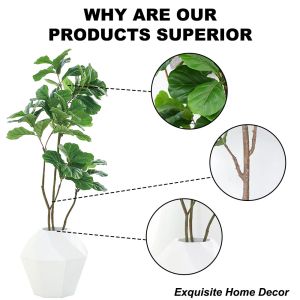 Buy cheap Height 150cm Artificial Landscape Trees Fiddle Leaf Fig Plant Outdoor Decoration from wholesalers