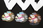 Buy cheap Soft Enamel Sports Medals And Ribbons With Black Nicekl Plating , Sublimated Ribbon from wholesalers