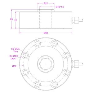 Buy cheap Stainless Steel Pancake Load Cell 0-2ton For Tension Compression Force Measurement from wholesalers