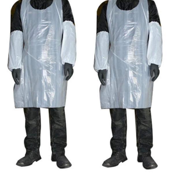 Buy cheap White Plastic Disposable Aprons , Unisex Protective Clothing Aprons from wholesalers