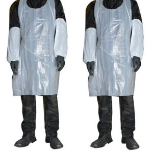 Buy cheap White Plastic Disposable Aprons , Unisex Protective Clothing Aprons from wholesalers