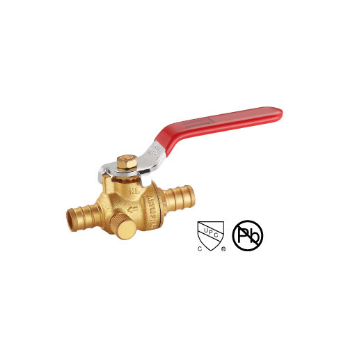 Buy cheap Pex X Pex Ball Valve With Drain Plain Or Bronze Coating WOG For Pipe Connection Port1/2”-1”(600WOG,150WSP) from wholesalers