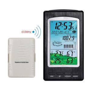 Sensor Color Screen Clock Thermohygrometer For Accurate Outdoor Temperature And