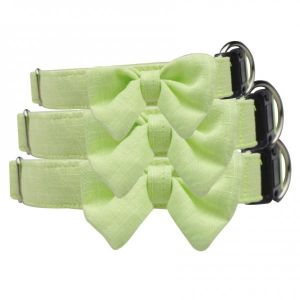 Buy cheap Cute Classic Ribbon Dog Collars , Designer Dog Collars Bamboo Hemp Material from wholesalers