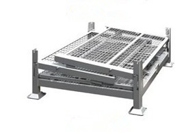 removable collapsible baskets 4 layer stackable stillage cages galvanized mesh