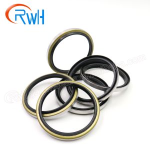 Excavator DKB Hydraulic Dust Seal Rubber Iron Material Black Color