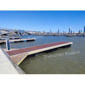 Buy cheap Aluminum Alloy Floating Finger Pontoon Dock With Mooring Cleats WPC Decking from wholesalers