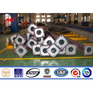 Buy cheap Galvanized Q235 10m Octagonal Mid Hinged Street Light Poles With 4mm Thickness from wholesalers