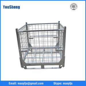 Buy cheap Industrial warehouse folding stackable storage wire mesh basket container from wholesalers
