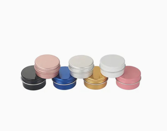 Quality Colorful Top Round aluminum tin cans/Jar Containers Screw Cap for Cosmetics Packing for sale