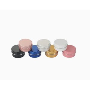 Buy cheap Colorful Top Round aluminum tin cans/Jar Containers Screw Cap for Cosmetics Packing from wholesalers