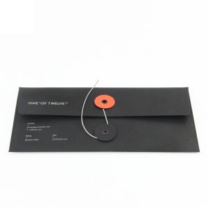 Buy cheap Black Color Custom Paper Card Envelopes Printing With String Closure from wholesalers