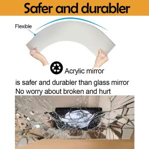 Customized Size Arched Silver Sheet Acrylic Mirror for Bathroom Decoration