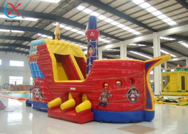 Manufacturer Inflatable Pirate Ship Bouncy House With Slide Inflatable Obstacle