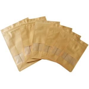 Buy cheap Window Food Flat Bottom 900g Kraft Paper Pouches from wholesalers