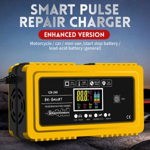 PC Fireproof Material 20A/12V 10A/24V Car Battery Charger Fully Smart Charger