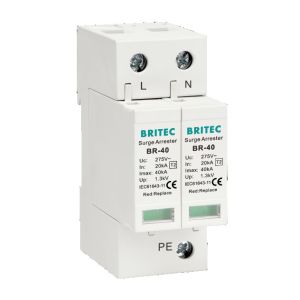Buy cheap BR-40 4P 40kA 4 Pole 3 Phase tuv ac surge arrester surge Absorber Protection spd 275v lightning surge protector from wholesalers