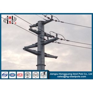 China Polygonal Angle Type Electric Transmission Line Steel Power Pole for Overhead Line Project on sale