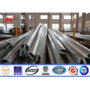 Buy cheap FRP Electrical Galvanized Steel Pole 9M With Hot Dip Galvanization from wholesalers
