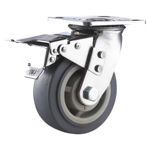 Buy cheap 4 5 6 8 Trolley Castor Wheels Heavy Duty Wear Resistant Thermoplastic Rubber Casters from wholesalers