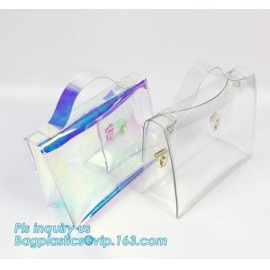 Buy cheap summer laser pvc shopping bag fashion transparent PVC tote handbag, Promotional cheap clear ladies fashion pvc plastic H from wholesalers