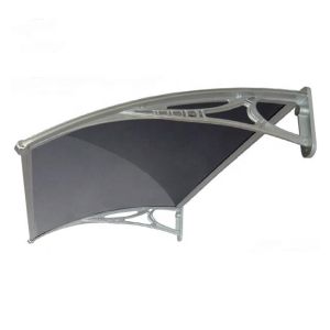 Aluminium Profile Connecting Parts 600*600mm Grey Polycarbonate Canopy