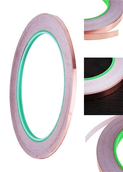 Quality 50m 0.06mm Conductive Adhesive Copper Tape Foil Conductive Tape for sale