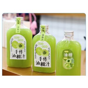 Modern Square Round Milk Tea Bottles With Insulation Handle