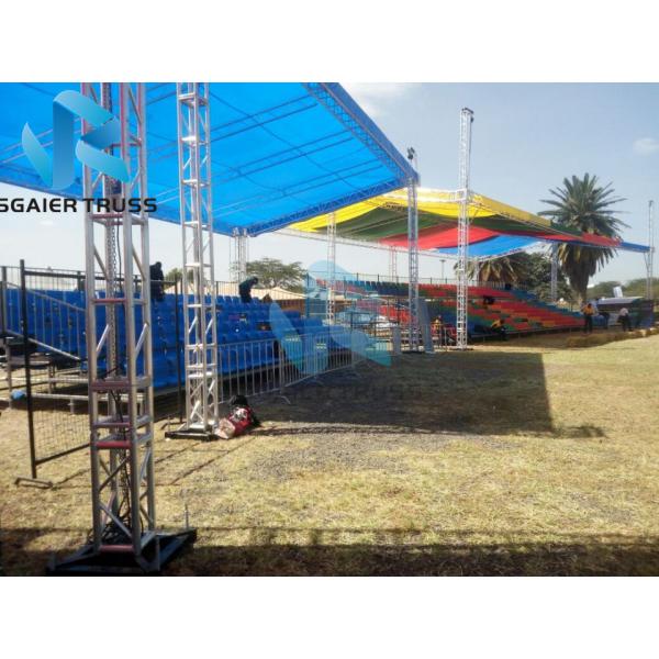 Bleachers seating demountable grandstand with guardrail for 3sides for renting