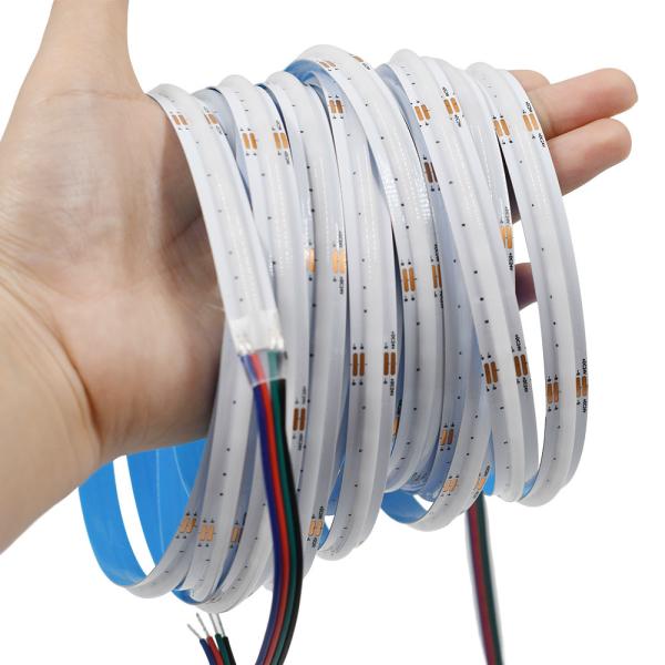 576leds/m COB RGB LED Strip Light 3 Years Warranty DC24V 10mm Pcb Borad IP20