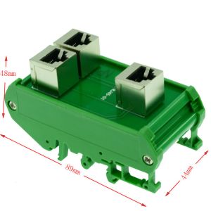 Buy cheap RJ45 8P8C Female Jack Extension Cable Adapter Splitter Buss Board Din Rail from wholesalers