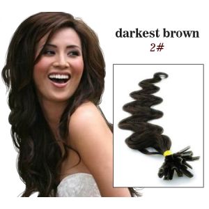 Buy cheap OEM Custom U - tip Remy Human Pre Bonded Hair Extension from wholesalers