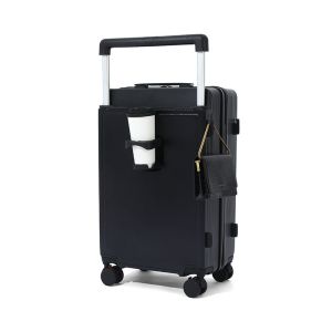 Buy cheap 2025 blak TSA Lock suitcase 20/24/28Inch Aluminum frame luggage with 360° Wheels and Adjustable Trolley Bar good quality convenient travel from wholesalers