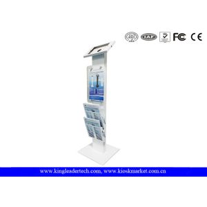 Lockable Kiosk Freestanding Secure Ipad With Logo Panel Leaflet Rack