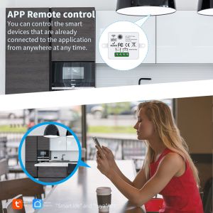 2.4GHz White Zigbee Touch Switch PC ABS Wifi Tuya Zigbee Communication Module