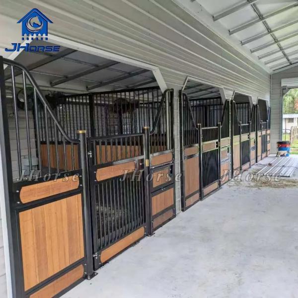 Quality Flexible Portable Bamboo Wooden Prefabricated Portable Horse Stall Box Horse Stable With Steel Frame for sale