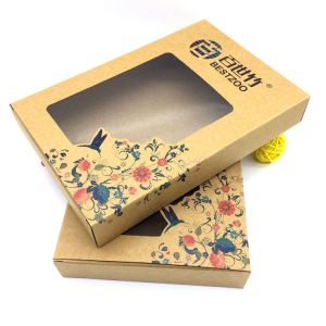 Buy cheap UV Varnish Kraft Paper Underwear Packaging Box With Window from wholesalers