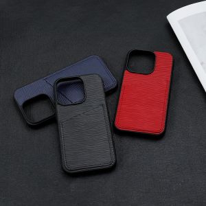 Custom Genuine Leather Card Holder Phone Case for iPhone 14 Waterproof 16.5*8.3