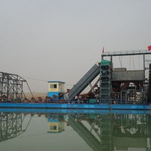 Buy cheap Customized River Gold Chain Bucket Dredger With Agitation Chute from wholesalers