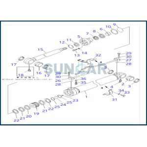 Buy cheap 707-98-37670 7079837670 Boom Cylinder Service Kit For Komatsu PC120 PC120SC PC128US PC128UU PC130 PC150LGP PW128UU PW130 from wholesalers