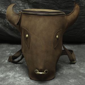 Buy cheap Bull Head Suede Leather Backpack from wholesalers