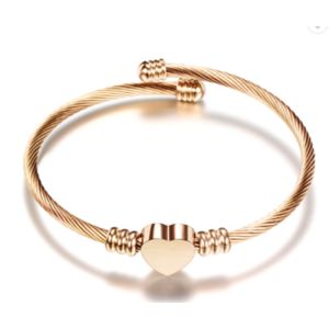 Buy cheap Goldplated Stainless Steel Bangle Charm Bracelets Endless Insert ODM from wholesalers