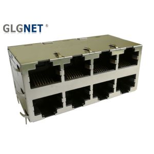 Buy cheap 1000 Base T Through Hole 8 Port Rj45 Connector 2x4 Ports With Integrated Magnetics from wholesalers