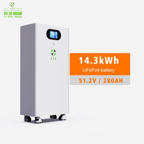 CTS 51.2V 280Ah Solar Lithium Battery Pack 10kwh 14Kwh 15kwh Solar Energy System