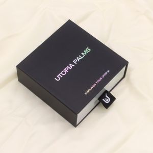 Buy cheap Custom Printed Drawer Purple Holographic Jewelry Packaging Gift Box from wholesalers