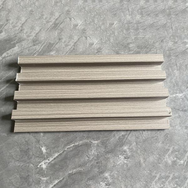 Wall Decoration WPC Slatted Cladding Outdoor Wall Panel 3D Embossing
