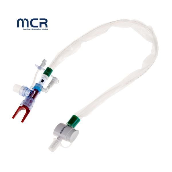 72 Hours Auto-Flashing Closed Suction Catheter with Double Swivel Elbow