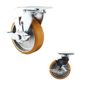 Buy cheap 880LBS PU Aluminium Core 150mm Trolley Heavy Duty Casters from wholesalers
