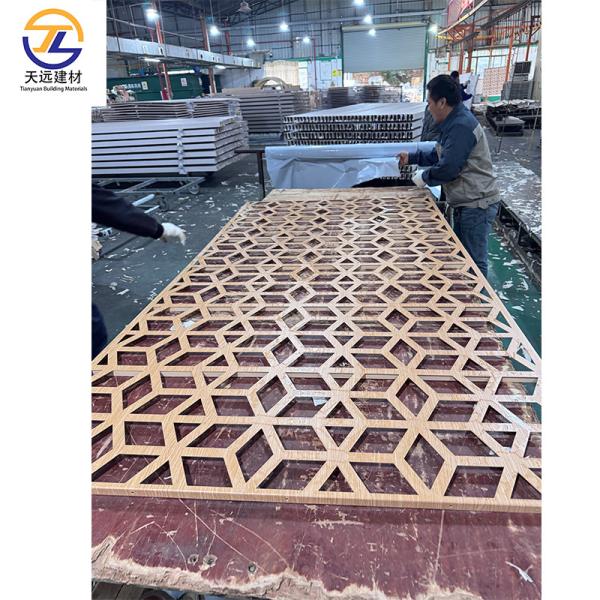 Buy cheap Custom Perforated Aluminum Metal Ceiling Aluminium Wall Cladding Systems With LED Light from wholesalers