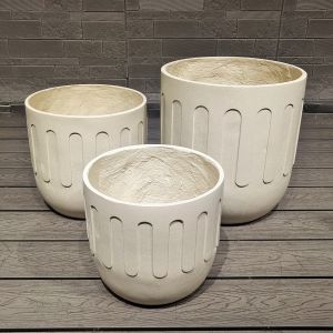 Striking Modern Fiber Clay Planter with Drainage Frost Resistant